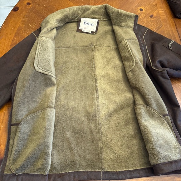 Whispering Smith Jacket Size XXL Brown Faux Suede Sherpa Lined Full Zip Western - Picture 12 of 16